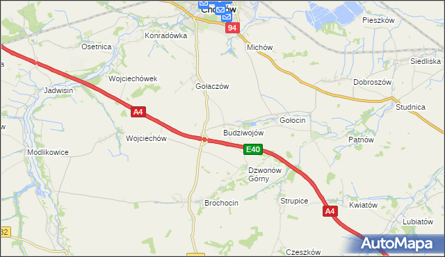 mapa Budziwojów, Budziwojów na mapie Targeo