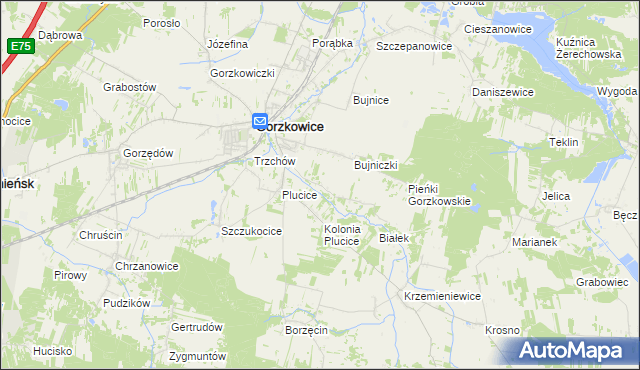 mapa Bujniczki-Kolonia, Bujniczki-Kolonia na mapie Targeo