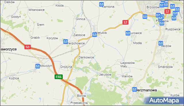 mapa Bukwica gmina Żukowice, Bukwica gmina Żukowice na mapie Targeo