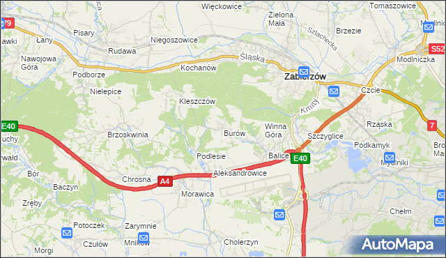 mapa Burów, Burów na mapie Targeo