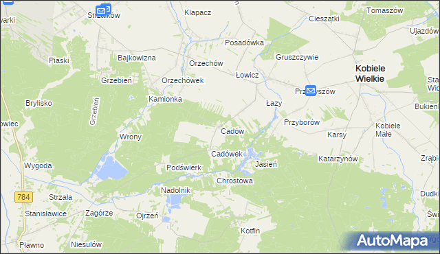 mapa Cadów, Cadów na mapie Targeo