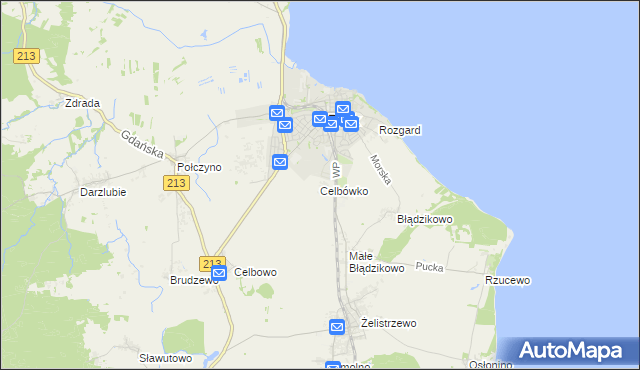 mapa Celbówko, Celbówko na mapie Targeo