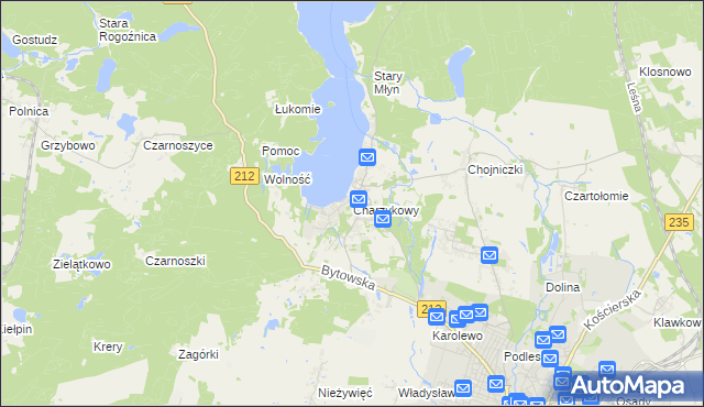 mapa Charzykowy, Charzykowy na mapie Targeo