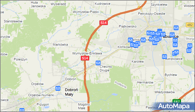 mapa Chechło Pierwsze, Chechło Pierwsze na mapie Targeo