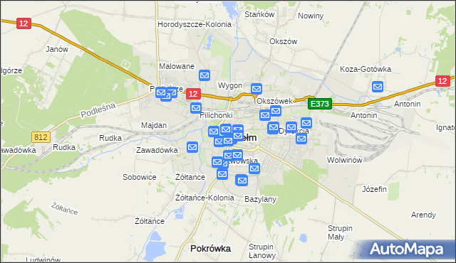 mapa Chełma, Chełm na mapie Targeo