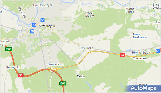 mapa Chełmsko, Chełmsko na mapie Targeo