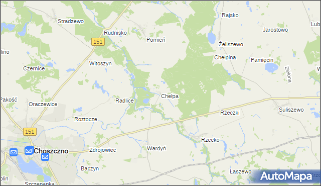 mapa Chełpa, Chełpa na mapie Targeo