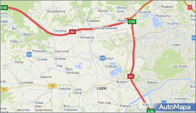 mapa Cholerzyn, Cholerzyn na mapie Targeo