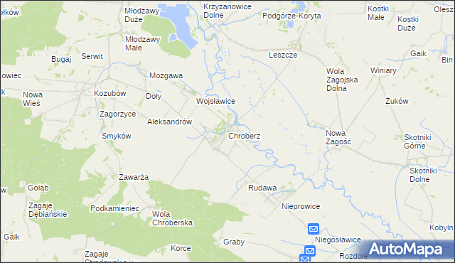 mapa Chroberz, Chroberz na mapie Targeo