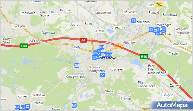 mapa Chrzanów, Chrzanów na mapie Targeo