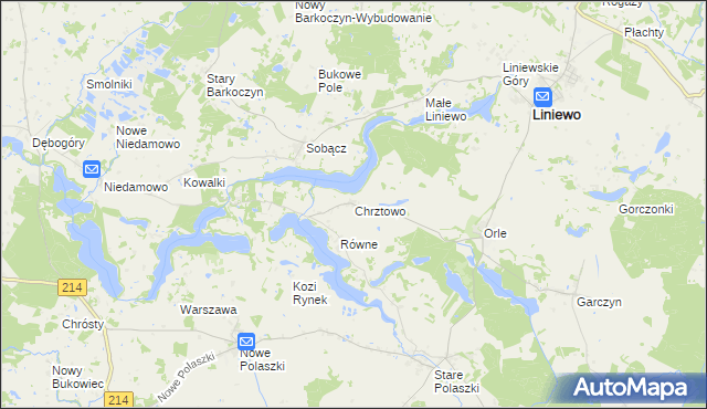 mapa Chrztowo, Chrztowo na mapie Targeo