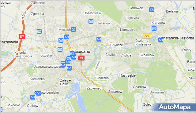 mapa Chylice-Pólko, Chylice-Pólko na mapie Targeo