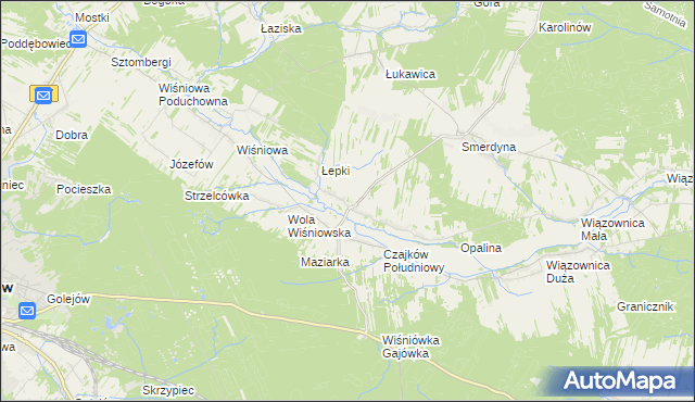 mapa Czajków Północny, Czajków Północny na mapie Targeo