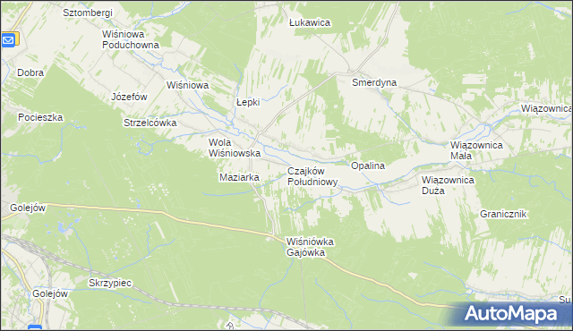 mapa Czajków Południowy, Czajków Południowy na mapie Targeo