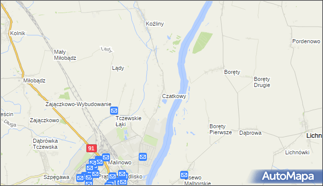 mapa Czatkowy, Czatkowy na mapie Targeo