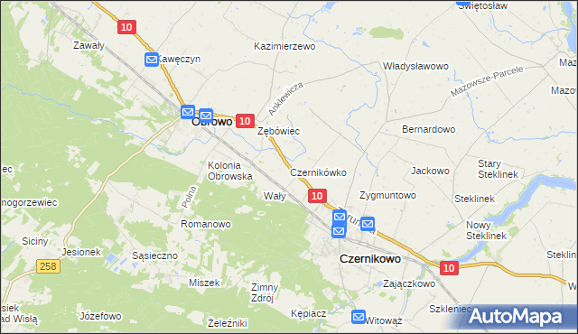mapa Czernikówko, Czernikówko na mapie Targeo