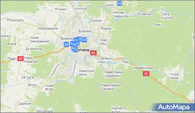 mapa Czerwony Most, Czerwony Most na mapie Targeo