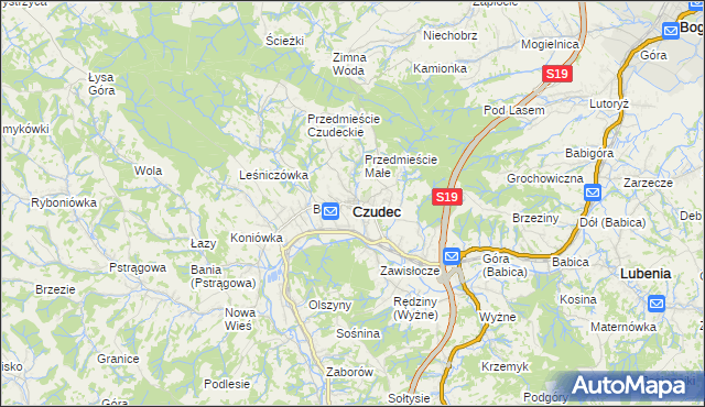 mapa Czudec, Czudec na mapie Targeo