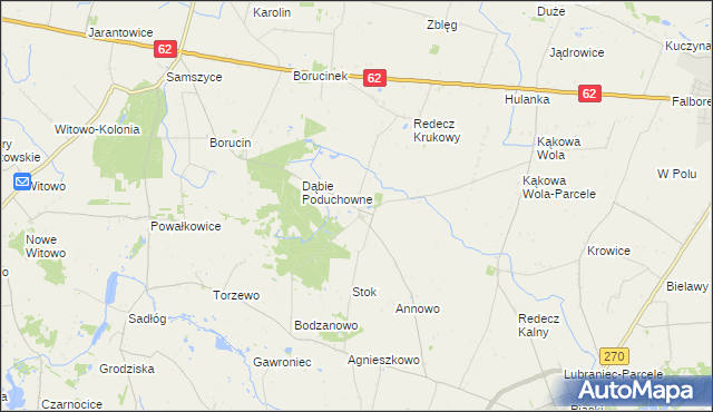 mapa Dąbie Kujawskie, Dąbie Kujawskie na mapie Targeo