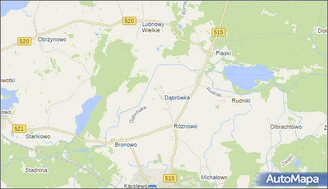 mapa Dąbrówka gmina Susz, Dąbrówka gmina Susz na mapie Targeo