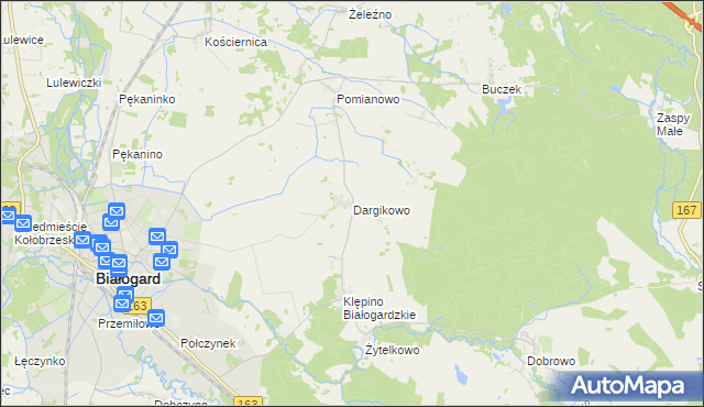 mapa Dargikowo, Dargikowo na mapie Targeo
