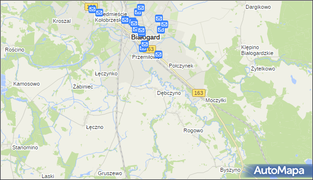 mapa Dębczyno, Dębczyno na mapie Targeo