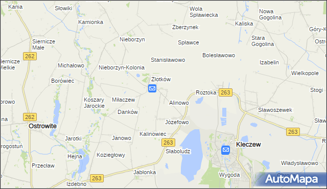 mapa Dobromyśl gmina Kleczew, Dobromyśl gmina Kleczew na mapie Targeo