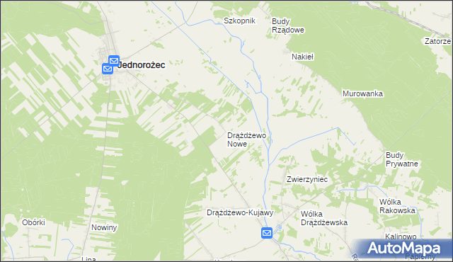 mapa Drążdżewo Nowe, Drążdżewo Nowe na mapie Targeo