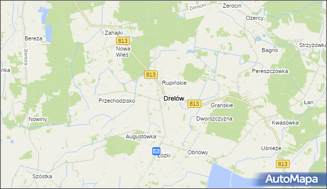 mapa Drelów, Drelów na mapie Targeo