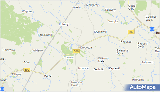 mapa Drogosze, Drogosze na mapie Targeo
