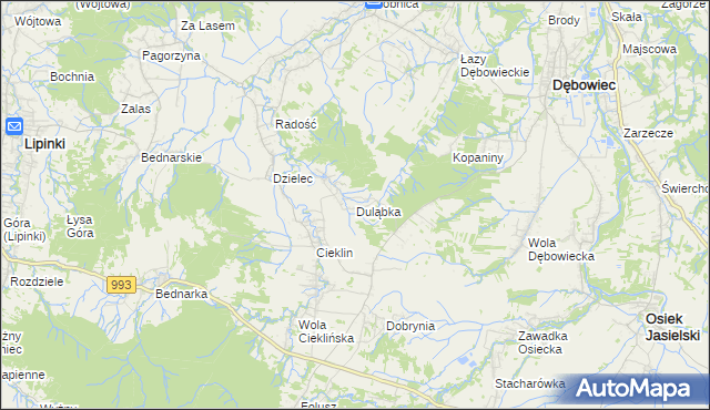 mapa Duląbka, Duląbka na mapie Targeo