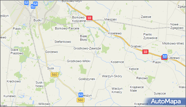 mapa Dziembakowo, Dziembakowo na mapie Targeo