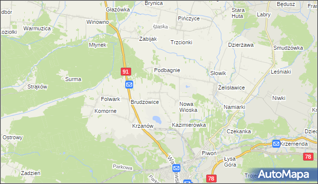 mapa Dziewki, Dziewki na mapie Targeo