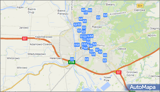 mapa Elbląga, Elbląg na mapie Targeo