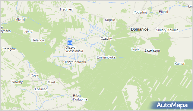 mapa Emilianówka, Emilianówka na mapie Targeo