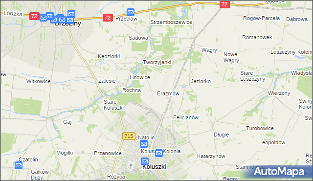 mapa Erazmów, Erazmów na mapie Targeo