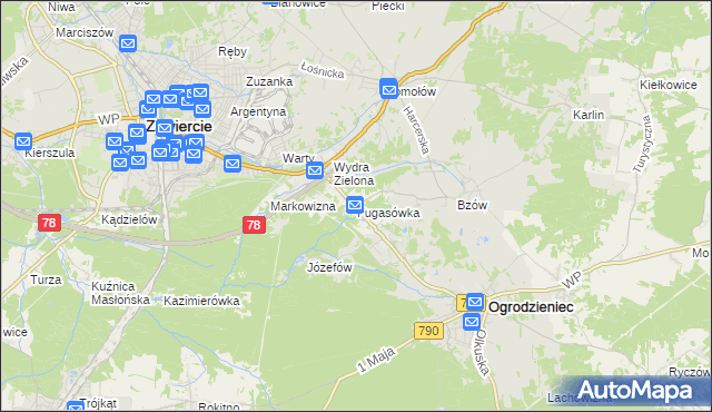 mapa Fugasówka, Fugasówka na mapie Targeo