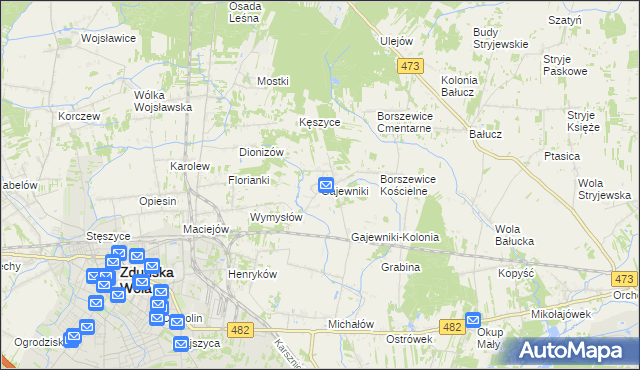 mapa Gajewniki, Gajewniki na mapie Targeo