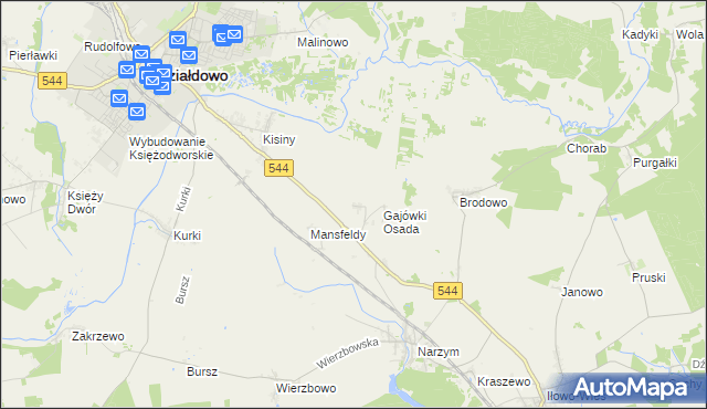 mapa Gajówki, Gajówki na mapie Targeo