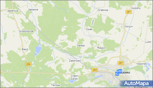 mapa Gareja, Gareja na mapie Targeo