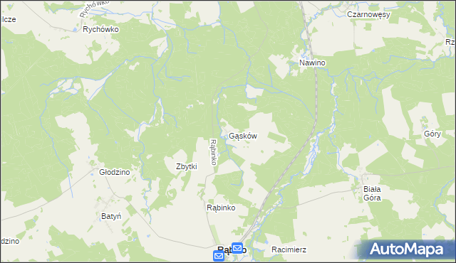 mapa Gąsków, Gąsków na mapie Targeo