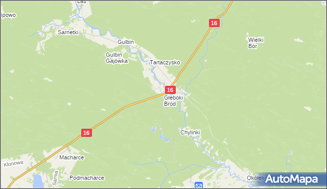 mapa Głęboki Bród, Głęboki Bród na mapie Targeo