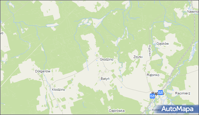 mapa Głodzino, Głodzino na mapie Targeo