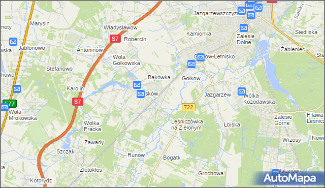 mapa Głosków-Letnisko, Głosków-Letnisko na mapie Targeo