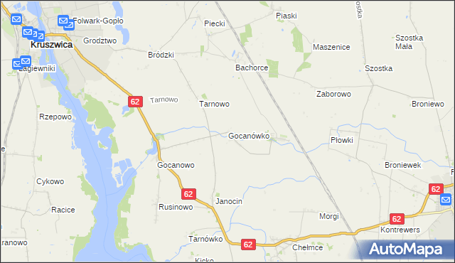 mapa Gocanówko, Gocanówko na mapie Targeo