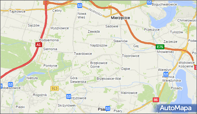 mapa Goląsza Górna, Goląsza Górna na mapie Targeo