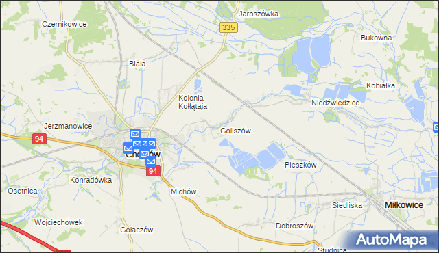 mapa Goliszów, Goliszów na mapie Targeo