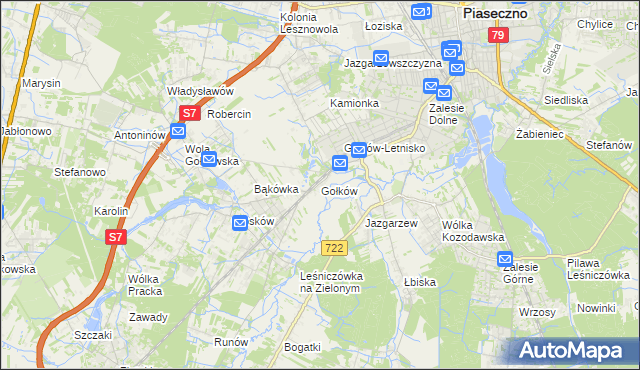mapa Gołków, Gołków na mapie Targeo