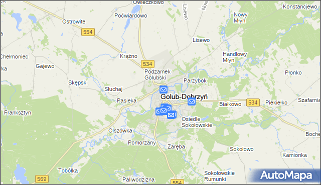 mapa Golub-Dobrzyń, Golub-Dobrzyń na mapie Targeo