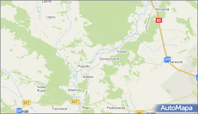 mapa Górszczyzna, Górszczyzna na mapie Targeo